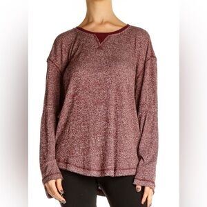 Jessica Simpson Zinfandel Ionna Ongoing Bell Sleeve Ribbed Henley Top- 2X- NWT